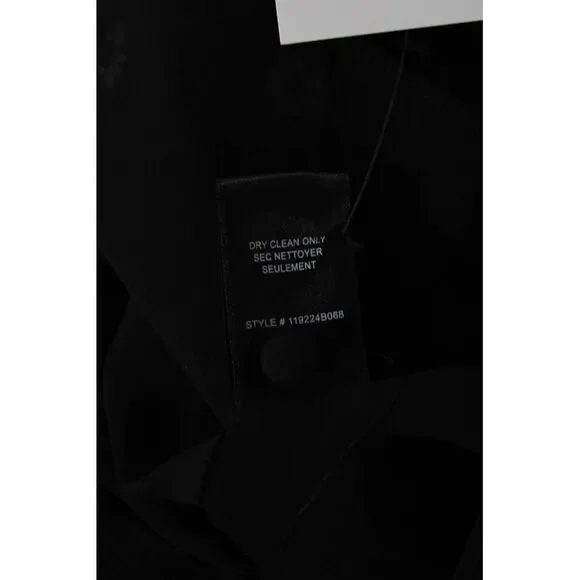 Rebecca Taylor Womens Floral Print Ruffled Button DownBlouse Black White Size 8 - Picture 6 of 7